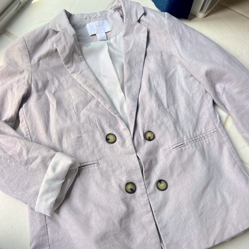 Purple/Gray linen Blazer